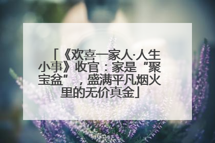 《欢喜一家人·人生小事》收官：家是“聚宝盆”，盛满平凡烟火里的无价真金
