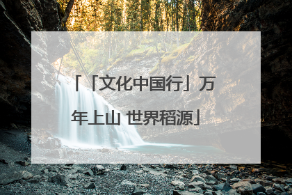 「文化中国行」万年上山 世界稻源