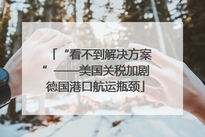 “看不到解决方案”——美国关税加剧德国港口航运瓶颈