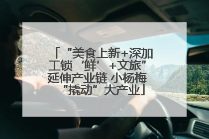 “美食上新+深加工锁‘鲜’+文旅”延伸产业链 小杨梅“撬动”大产业