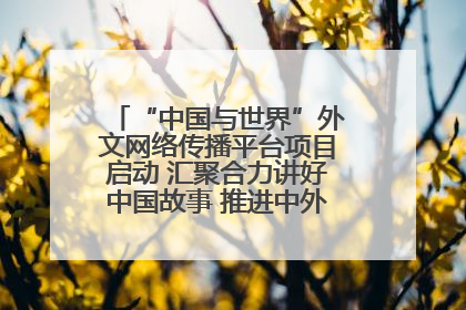 “中国与世界”外文网络传播平台项目启动 汇聚合力讲好中国故事 推进中外文明交流互鉴