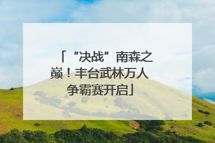 “决战”南森之巅！丰台武林万人争霸赛开启