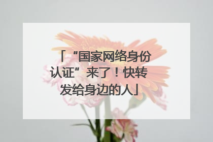 “国家网络身份认证”来了！快转发给身边的人