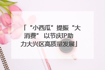 “小西瓜”提振“大消费” 以节庆IP助力大兴区高质量发展