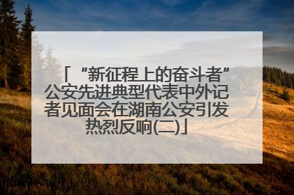“新征程上的奋斗者”公安先进典型代表中外记者见面会在湖南公安引发热烈反响(二)