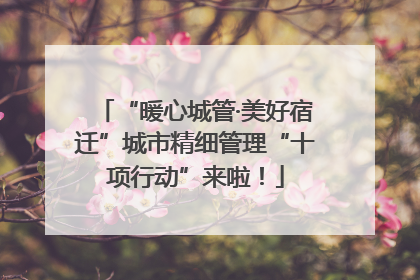 “暖心城管·美好宿迁”城市精细管理“十项行动”来啦！