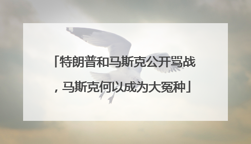 特朗普和马斯克公开骂战，马斯克何以成为大冤种