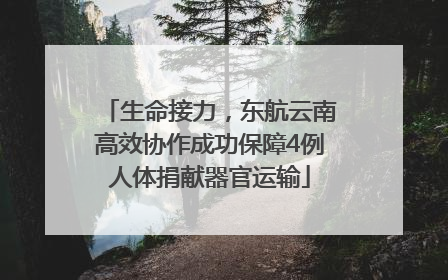 生命接力，东航云南高效协作成功保障4例人体捐献器官运输