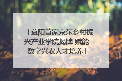 益阳首家京东乡村振兴产业学院揭牌 赋能数字兴农人才培养