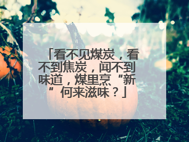 看不见煤炭，看不到焦炭，闻不到味道，煤里烹“新”何来滋味？
