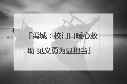 禹城：校门口暖心救助 见义勇为显担当