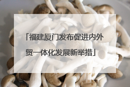 福建厦门发布促进内外贸一体化发展新举措