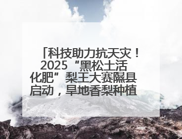 科技助力抗天灾！2025“黑松土活化肥”梨王大赛隰县启动，旱地香梨种植迎来新希望