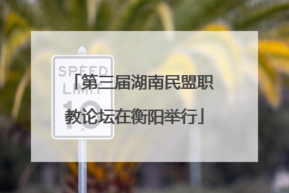 第三届湖南民盟职教论坛在衡阳举行
