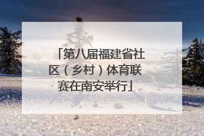 第八届福建省社区（乡村）体育联赛在南安举行