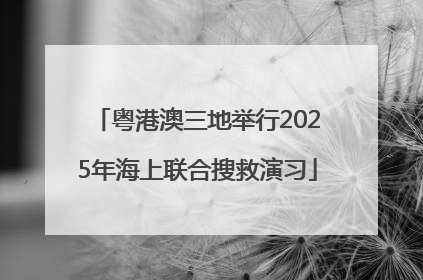 粤港澳三地举行2025年海上联合搜救演习