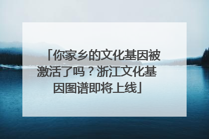 你家乡的文化基因被激活了吗？浙江文化基因图谱即将上线