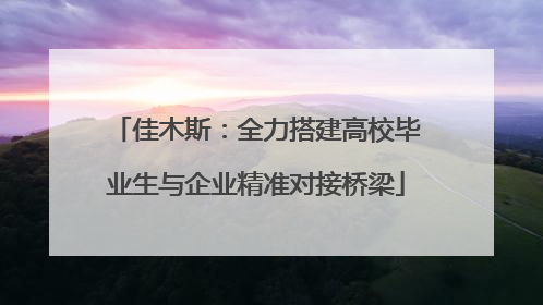 佳木斯：全力搭建高校毕业生与企业精准对接桥梁