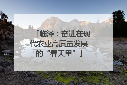临泽：奋进在现代农业高质量发展的“春天里”