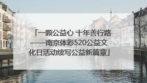 一颗公益心 十年善行路——南京体彩520公益文化日活动续写公益新篇章