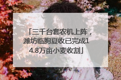 三千台套农机上阵，潍坊临朐夏收已完成14.8万亩小麦收割