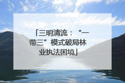三明清流：“一带三”模式破局林业执法困境