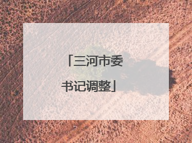 三河市委书记调整