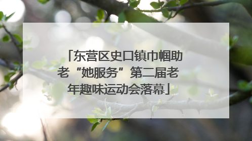 东营区史口镇巾帼助老“她服务”第二届老年趣味运动会落幕