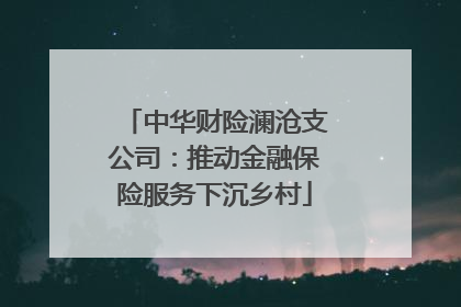 中华财险澜沧支公司：推动金融保险服务下沉乡村