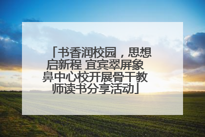 书香润校园，思想启新程 宜宾翠屏象鼻中心校开展骨干教师读书分享活动