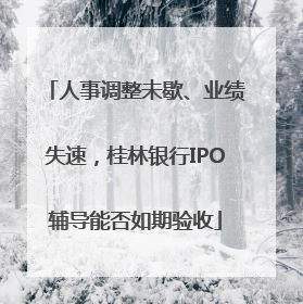 人事调整未歇、业绩失速，桂林银行IPO辅导能否如期验收