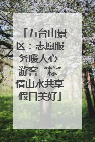 五台山景区：志愿服务暖人心 游客“粽”情山水共享假日美好