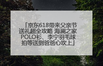 京东618带来父亲节送礼超全攻略 海澜之家POLO衫、李宁羽毛球拍等送到爸爸心坎上