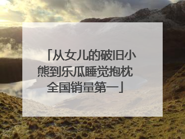 从女儿的破旧小熊到乐瓜睡觉抱枕全国销量第一