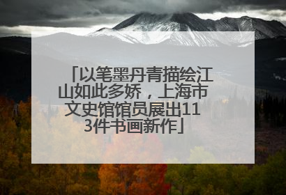 以笔墨丹青描绘江山如此多娇，上海市文史馆馆员展出113件书画新作
