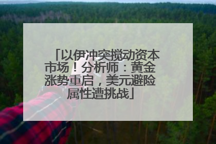 以伊冲突搅动资本市场！分析师：黄金涨势重启，美元避险属性遭挑战