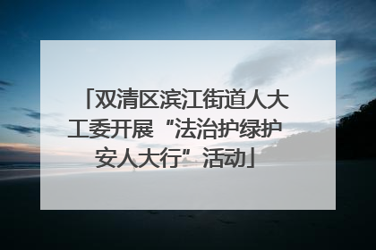 双清区滨江街道人大工委开展“法治护绿护安人大行”活动