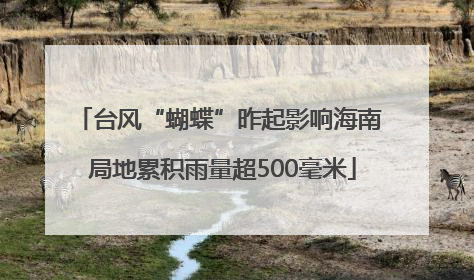 台风“蝴蝶”昨起影响海南 局地累积雨量超500毫米