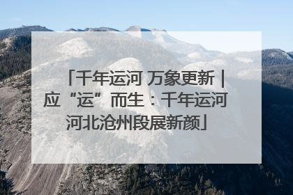 千年运河 万象更新｜应“运”而生：千年运河河北沧州段展新颜