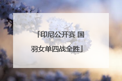 印尼公开赛 国羽女单四战全胜