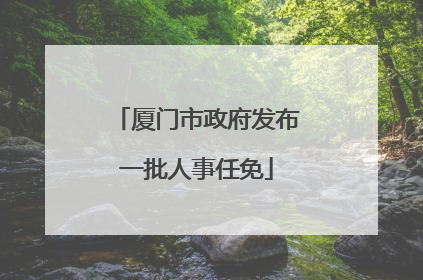 厦门市政府发布一批人事任免