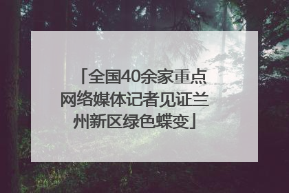 全国40余家重点网络媒体记者见证兰州新区绿色蝶变