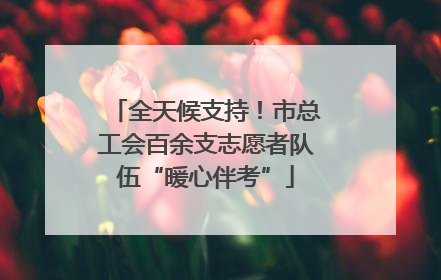 全天候支持！市总工会百余支志愿者队伍“暖心伴考”