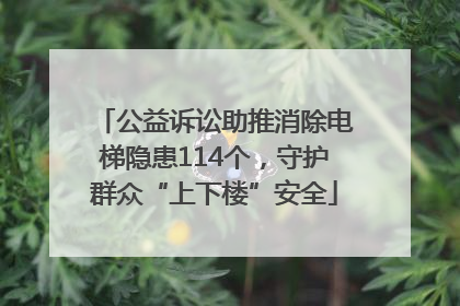 公益诉讼助推消除电梯隐患114个，守护群众“上下楼”安全