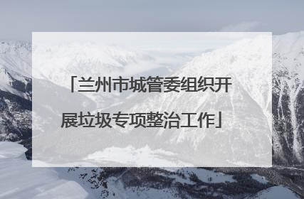 兰州市城管委组织开展垃圾专项整治工作