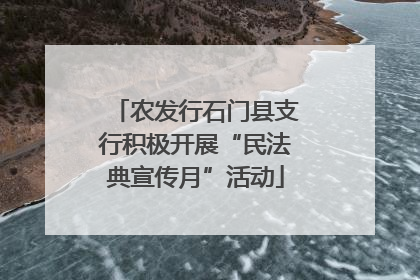 农发行石门县支行积极开展“民法典宣传月”活动