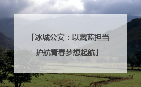 冰城公安：以藏蓝担当 护航青春梦想起航