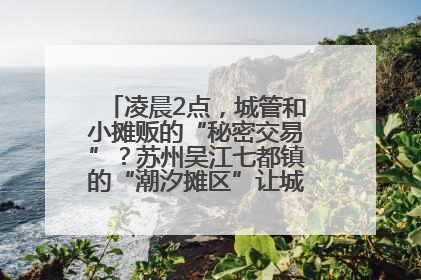 凌晨2点，城管和小摊贩的“秘密交易”？苏州吴江七都镇的“潮汐摊区”让城市管理有了人情味