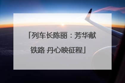 列车长陈丽：芳华献铁路 丹心映征程