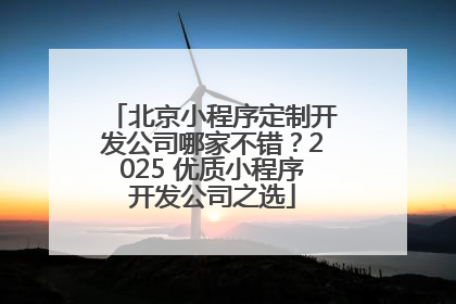 北京小程序定制开发公司哪家不错？2025 优质小程序开发公司之选